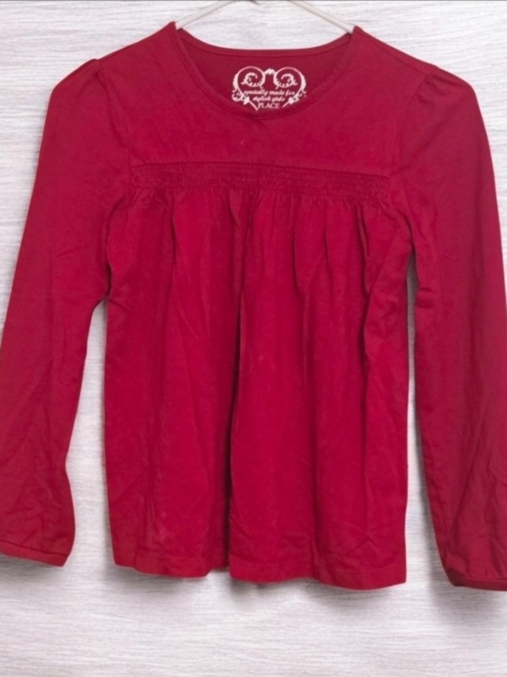 MAROON THE CHILDREN PLACE FASHION GIRL TOP WITH LONG SLEEVES